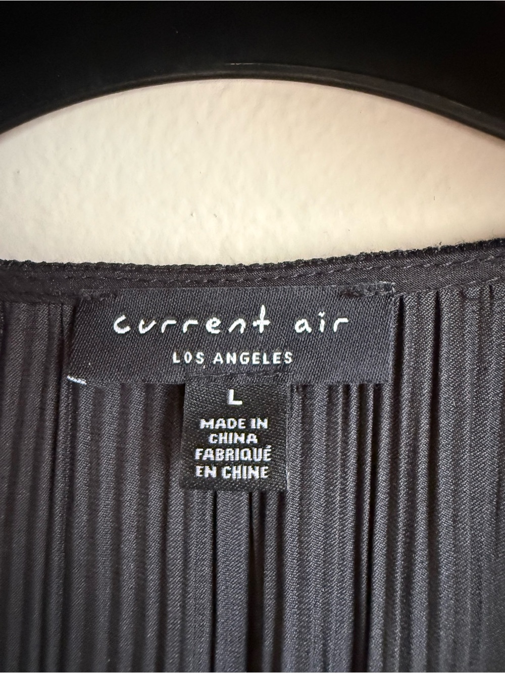 Current Air Black Pleated V-Neck Maxi Dress - Picture 3 of 4